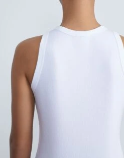 Cotton Rib Racerback Tank -Chic Daily Fashion mtar6r j548 white detail2
