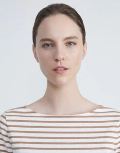 Breton Stripe Cotton Jersey Shirt 14 Breton Stripe Cotton Jersey Shirt -Chic Daily Fashion mtas7r j934 dune multi detail