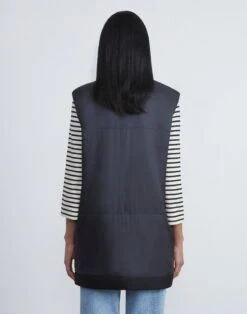 Regenerated Poly Tech Quilted Vest 10 Regenerated Poly Tech Quilted Vest -Chic Daily Fashion mv479r 1q62 black back