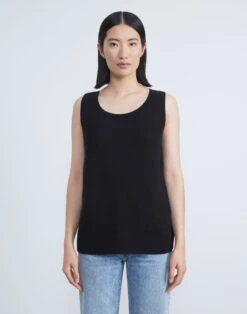 Cashmere Loose Stitch Tank -Chic Daily Fashion mwaz5r kc04 black