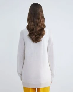 Cashmere Loose Stitch Button-Front Cardigan -Chic Daily Fashion mwaz7r kc04 cloud back