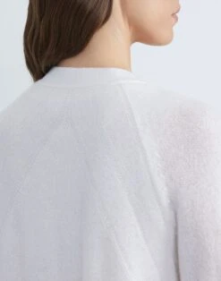 Cashmere Loose Stitch Button-Front Cardigan -Chic Daily Fashion mwaz7r kc04 cloud detail2