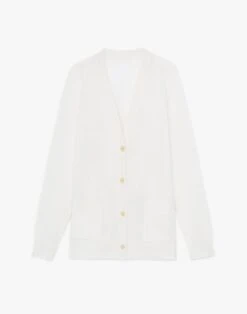 Cashmere Loose Stitch Button-Front Cardigan -Chic Daily Fashion mwaz7r kc04 cloud flat