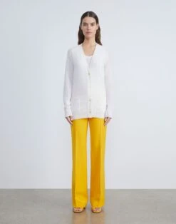 Cashmere Loose Stitch Button-Front Cardigan -Chic Daily Fashion mwaz7r kc04 cloud full