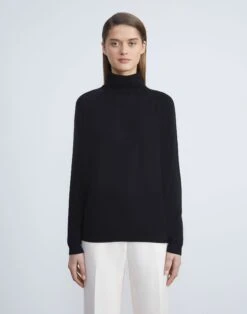 Matte Crepe Raglan Sleeve Turtleneck -Chic Daily Fashion mwbg6r kv15 black