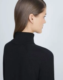 Matte Crepe Raglan Sleeve Turtleneck -Chic Daily Fashion mwbg6r kv15 black detail2