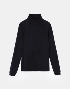 Matte Crepe Raglan Sleeve Turtleneck