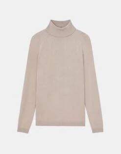 Matte Crepe Raglan Sleeve Turtleneck -Chic Daily Fashion mwbg6r kv15 taupe flat