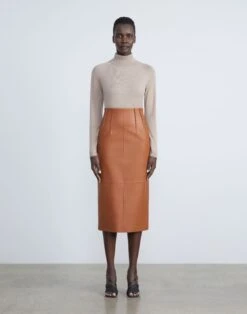 Matte Crepe Raglan Sleeve Turtleneck -Chic Daily Fashion mwbg6r kv15 taupe full