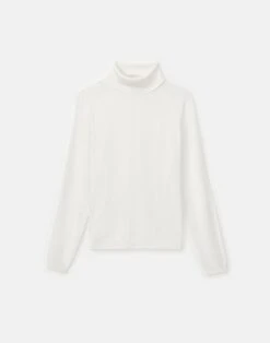 Matte Crepe Turtleneck Sweater -Chic Daily Fashion mwbg6r kv73 cloud flat