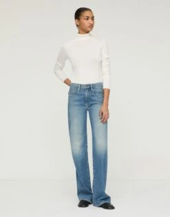 Matte Crepe Turtleneck Sweater -Chic Daily Fashion mwbg6r kv73 cloud full