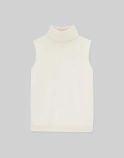 Matte Crepe Turtleneck Shell -Chic Daily Fashion mwbg9r kv15 buff flat