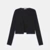 Responsible Fine Gauge Merino Open-Front Cropped Cardigan