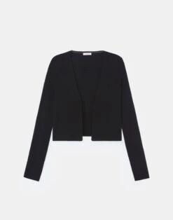 Responsible Fine Gauge Merino Open-Front Cropped Cardigan
