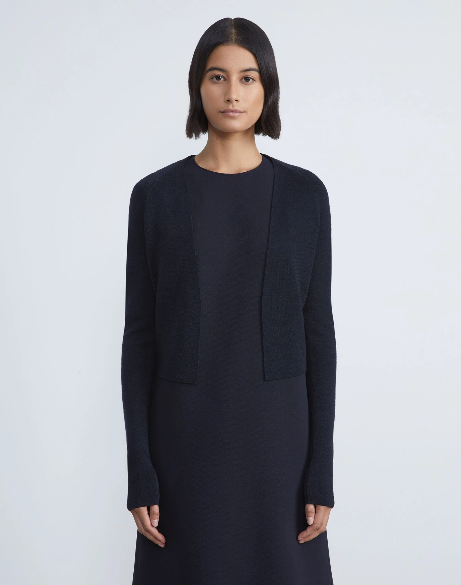 Responsible Fine Gauge Merino Open-Front Cropped Cardigan 8 Responsible Fine Gauge Merino Open-Front Cropped Cardigan - Image 8