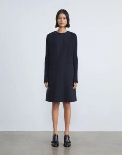 Responsible Fine Gauge Merino Open-Front Cropped Cardigan 16 Responsible Fine Gauge Merino Open-Front Cropped Cardigan -Chic Daily Fashion mwbm5r km02 navy full