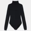 Matte Crepe Raglan Sleeve Turtleneck Bodysuit