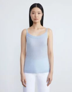 Fine Gauge Cashmere Camisole -Chic Daily Fashion mwcb7r kc61 aerial blue