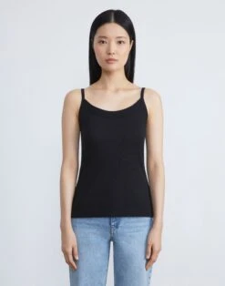 Fine Gauge Cashmere Camisole -Chic Daily Fashion mwcb7r kc61 black