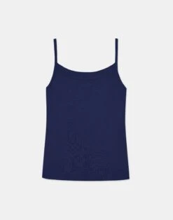 Fine Gauge Cashmere Camisole -Chic Daily Fashion mwcb7r kc61 midnight blue flat
