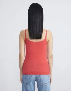 Fine Gauge Cashmere Camisole -Chic Daily Fashion mwcb7r kc61 stamped poppy back