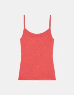 Fine Gauge Cashmere Camisole -Chic Daily Fashion mwcb7r kc61 stamped poppy flat