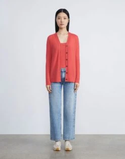 Fine Gauge Cashmere Camisole -Chic Daily Fashion mwcb7r kc61 stamped poppy full