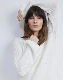 Cotton-Silk Scoop Neck Sweater -Chic Daily Fashion mwcc5r kk96 cloud elevated