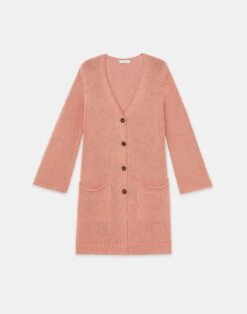 Cotton-Silk Long Cardigan