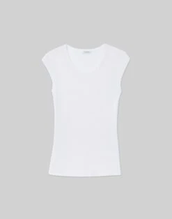 Finespun Voile Ribbed Cap Sleeve Top -Chic Daily Fashion mwcd3r kv52 cloud flat