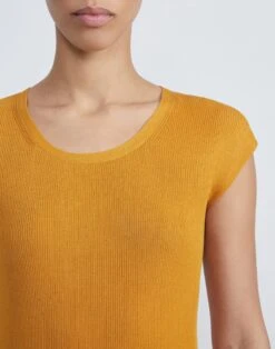 Finespun Voile Ribbed Cap Sleeve Top -Chic Daily Fashion mwcd3r kv52 golden medallion detail