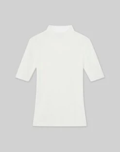 Finespun Voile Ribbed Short Sleeve Sweater -Chic Daily Fashion mwcd4r kv52 cloud flat