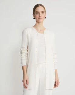 Finespun Voile Ribbed Long Cardigan -Chic Daily Fashion mwcd5r kv52 cloud