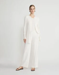 Finespun Voile Ribbed Long Cardigan -Chic Daily Fashion mwcd5r kv52 cloud full