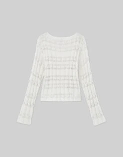 Cotton-Silk & Wool Bouclé Sweater