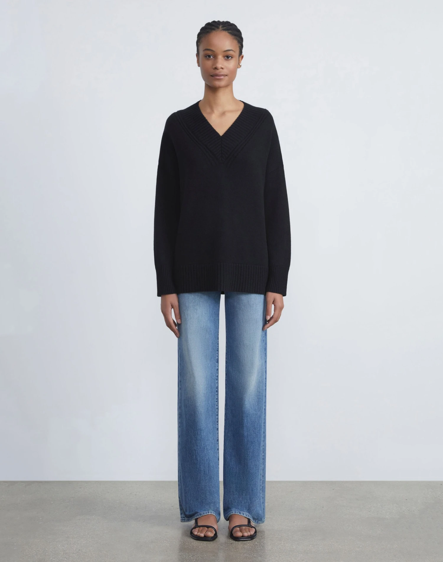 Cashmere Ribbed V-Neck Sweater 13 Cashmere Ribbed V-Neck Sweater - Image 13