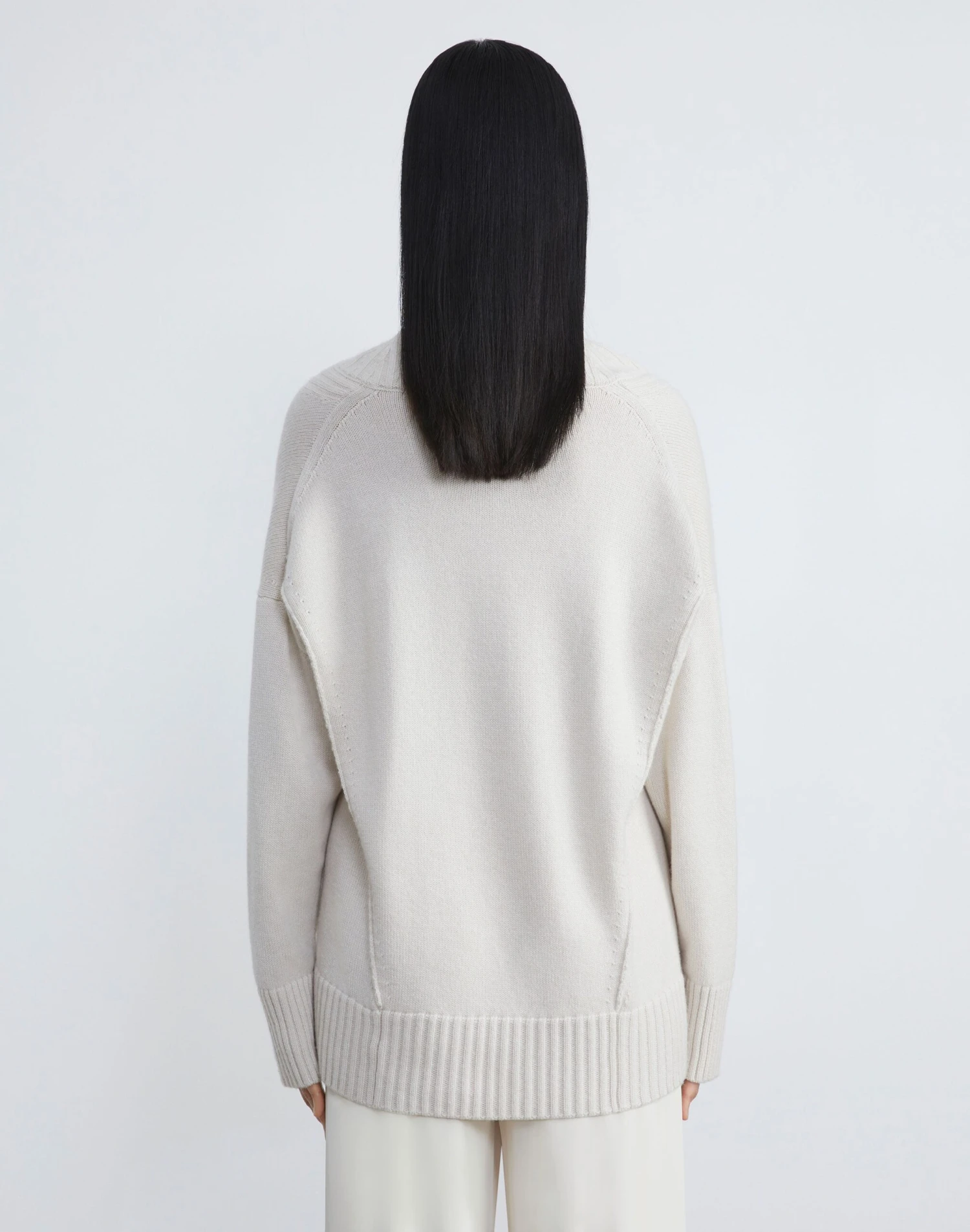 Cashmere Ribbed V-Neck Sweater 4 Cashmere Ribbed V-Neck Sweater - Image 4