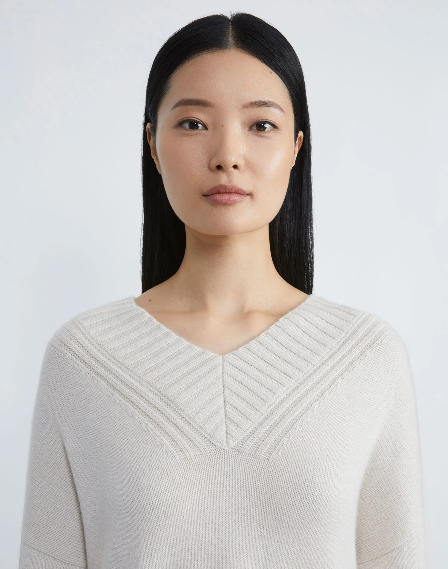 Cashmere Ribbed V-Neck Sweater 5 Cashmere Ribbed V-Neck Sweater - Image 5