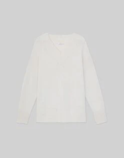 Cashmere Ribbed V-Neck Sweater