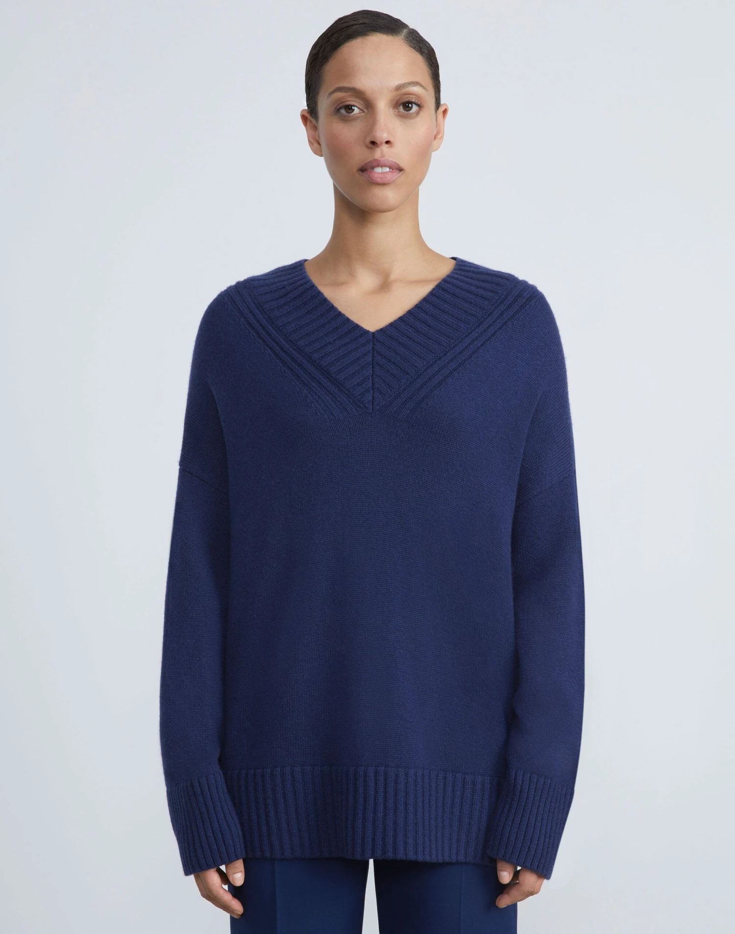 Cashmere Ribbed V-Neck Sweater 11 Cashmere Ribbed V-Neck Sweater - Image 11