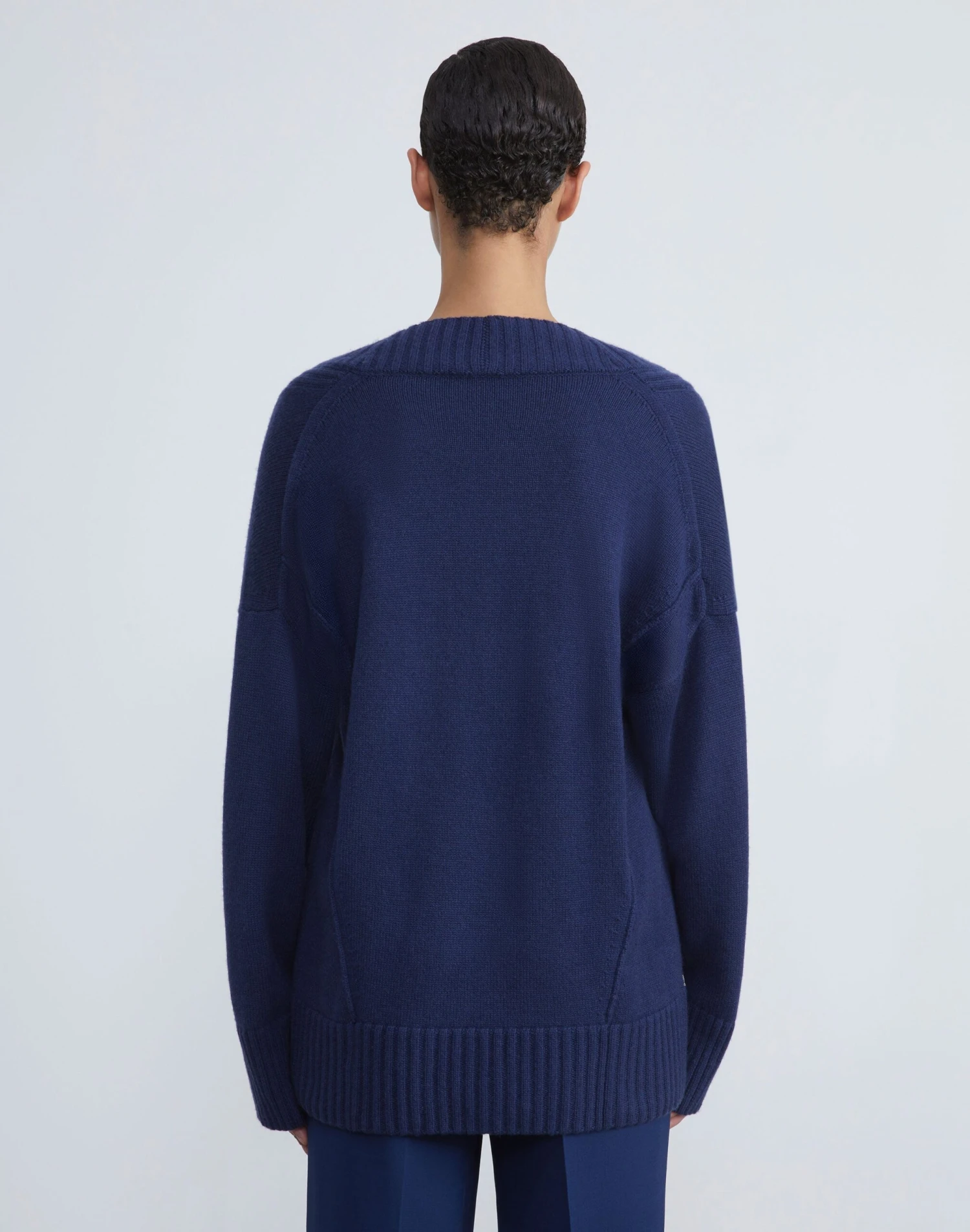 Cashmere Ribbed V-Neck Sweater 9 Cashmere Ribbed V-Neck Sweater - Image 9