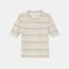 Cashmere & Finespun Voile Stripe Jacquard Fringed Sweater