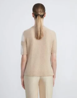 Palm Cashmere Intarsia Crewneck Sweater -Chic Daily Fashion mwch5r kc04 cloud multi back