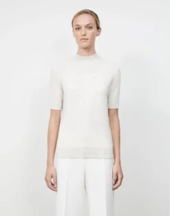 Cashmere Mockneck Sweater -Chic Daily Fashion mww22r kc04 cloud