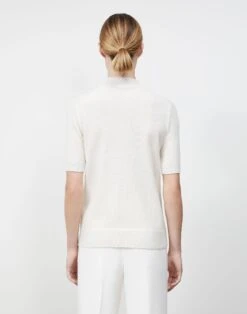 Cashmere Mockneck Sweater -Chic Daily Fashion mww22r kc04 cloud back