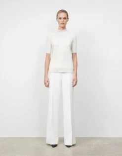 Cashmere Mockneck Sweater -Chic Daily Fashion mww22r kc04 cloud full