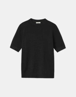 Cashmere Crewneck Short Sleeve Sweater