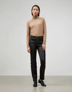 Cashmere Turtleneck Sweater -Chic Daily Fashion mww70r kc04 cammello melange full