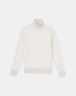 Cashmere Turtleneck Sweater -Chic Daily Fashion mww70r kc04 oatmeal melange flat