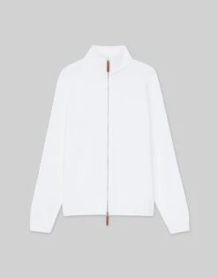 Cotton-Silk Tape Knit Bomber